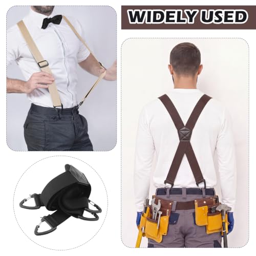 Image of Sintege 4 Pcs X Back Hidden Suspenders 1.5 Inch Heavy Duty Hiking Suspenders for Men Adjustable Under Clothing Invisible Belt