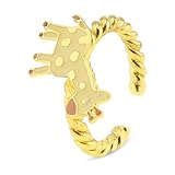 giraffen ring SICHERHEIT WIRD GROSS GESCHRIEBEN ♥ Monkimau Schmuck ist aus hochwertigen Materialien gefertigt, mit 18k echtem Gold plattiert, nickelfrei und allergiefrei.