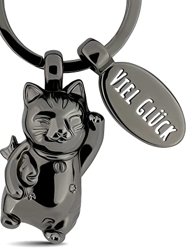 Vintage Lucky Cat Geflochtenes Seil Schlüsselanhänger Auto Ornament Lucky Maneki Neko Anhänger Schlüsselanhänger