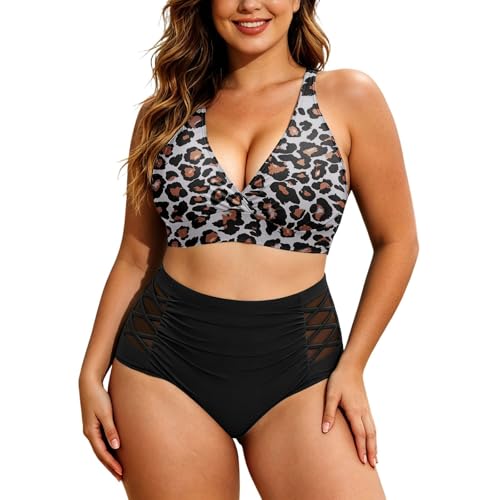 Maillot de bain élégant en grandes tailles lavable en machine couleur unie