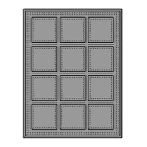 Juego de marcos cuadrados con puntos, de metal, para hacer tarjetas, manualidades, álbumes de fotos, decoración de papel, manualidades
