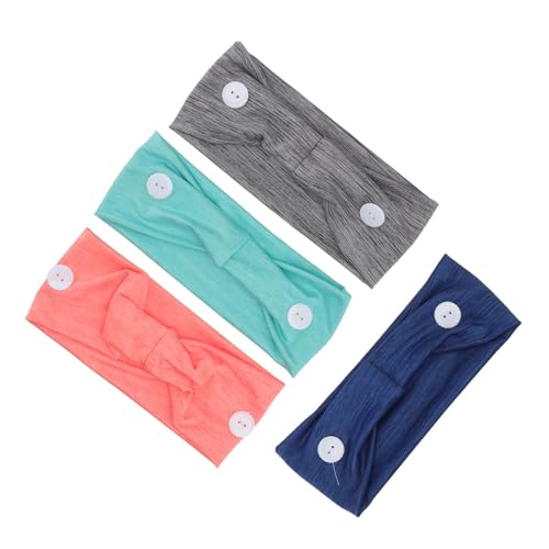 MAGICLULU 4 Diademas Deportivas para Niñas y Mujeres, Transpirables y Cómodas, de Tela Elástica Ancha, Ideales para Yoga y Ejercicio