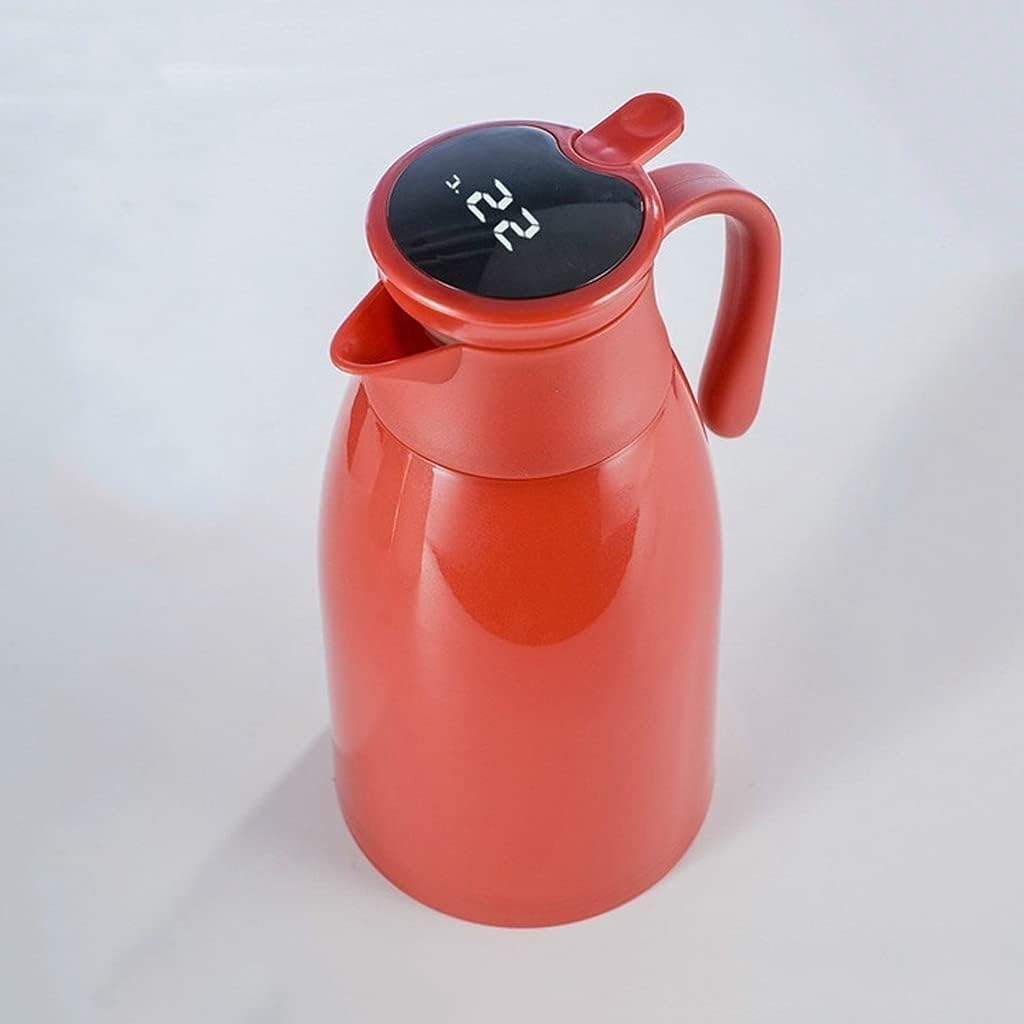 1L Smart Insulation Kettle Thermos Bottle Home Hotel Large Capacity Glass Liner Coffee Pot Temperature Display Water Bottle Safety and environmental protection (Color : A)