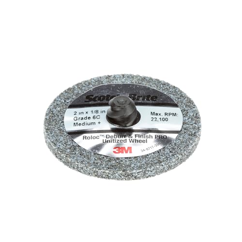 Scotch-Brite Roloc Deburr and Finish PRO Verpresste Kompaktscheibe DP-UR, TR, 76 mm x 6,35 mm, 8C CRS+