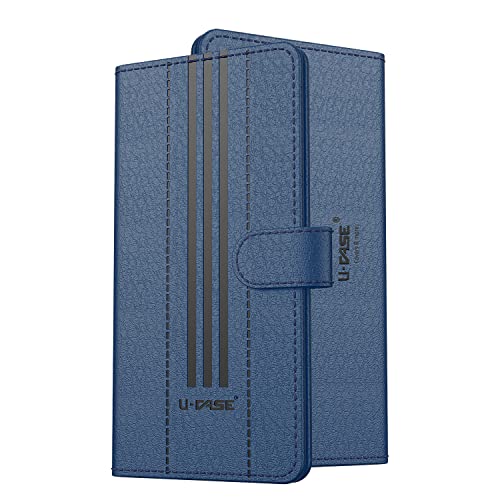 Image of U-Case Compatible with Xiaomi Redmi A2 Plus /Poco C51 / Poco C50 / Redmi A1 Plus Flip Cover | Leather Finish | Inside Pockets & Inbuilt Stand | Shockproof Wallet Style Magnetic Closure Blue