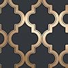 Tempaper Midnight & Metallic Gold Marrakesh Removable Peel and Stick Wallpaper, 20.5 in X 16.5 ft, Made in the USA