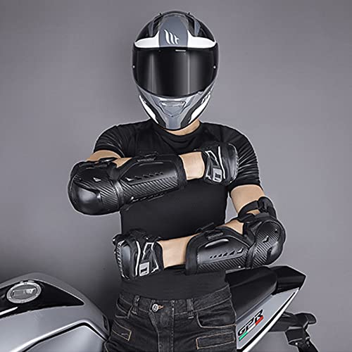 Skateboard Pads Set Knee Pads Elbow Pads Wrist Pads 4Pcs Adjustable Skate Pads Protective Gear Kit For Cycling Skating,Black,One Size #TOP6