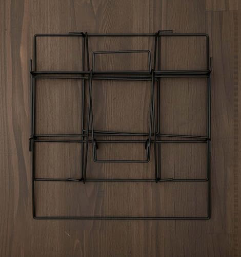 Image of Newspaper Storage Box for Home Iron Wrought Foldable Newspaper Rack Stand, Durable Powder-Coated Organizer for Home Office Library (Black)