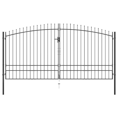 Lauuoeriau Doppeltür-Zauntor mit Speerspitze, 400 x 248 cm