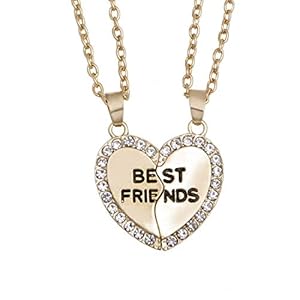RVM Jewels Heart Locket Best Friends 2 PCS Combo for BFF Bestfriend Pendant Necklace with 2 Chainfor Girls Bestie Birthday Gift Gold 43 41PJw8stCkL. SL500 . SS300