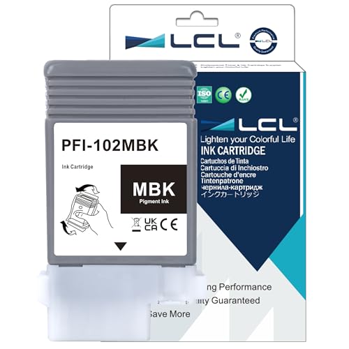 PFI-102MBK Pigment Matte Black Ink Cartridge Replacement for Canon PFI-102 Ink Tank for iPF500 iPF510 iPF600 iPF605 iPF610 iPF650 iPF655 iPF700 iPF710 iPF720 iPF750 iPF755 iPF760 iPF765 Printers