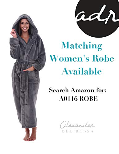 Alexander Del Rossa A0125STLXL Mens Robe, Plush Fleece Hooded Bathrobe Men, Men'S Bathrobes thumb #7