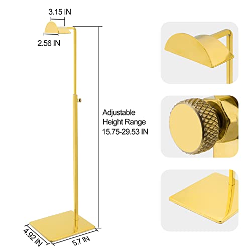 Cliselda 2 Packs Purse Display Stand With Adjustable Height, Women Handbag Display Stand Holder Counter Tabletop Bag Display Rack Jewelry Rack (Gold) #TOP4