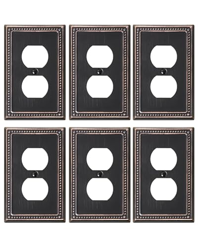 Placas decorativas de interruptor estilo clásico con acabado bronce envejecido 2