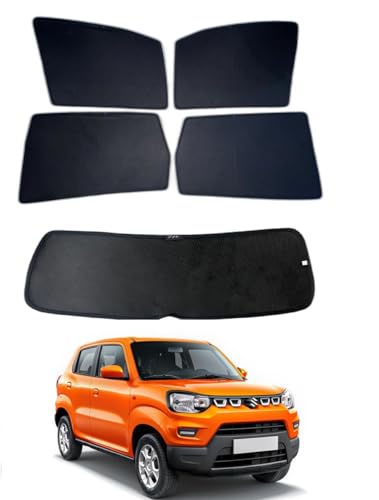 Image of Premium Car Sunshade Fix Type Non-Magnetic Curtain with Rear Dicky Curtain Set of 5pc for Spresso