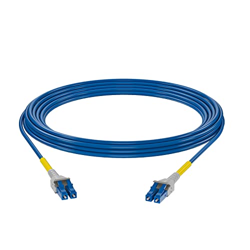 Image of OS2 LC to LC Armor Fiber Patch Cable, 30m /98ft Single Mode Uniboot LC to LC Fiber Optic Cable, SMF, Duplex LC /UPC, 9 /125μm, Indoor Armored LSZH