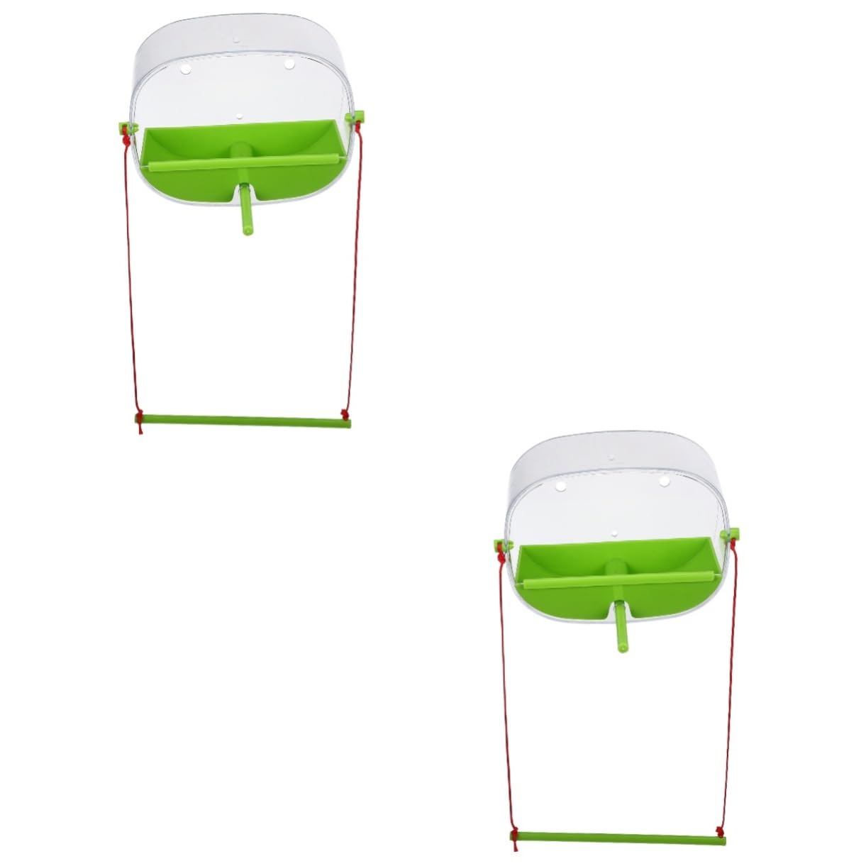 HANABASS 2sets Mangiatoia Per Con Ventose Alimentatore Per Pappagalli e Facile Installare e Domestici
