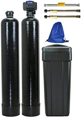 ABCwaters built Fleck 5600sxt 48,000 Water Softener with Upflow Carbon Filtration (8% w/Connectors)