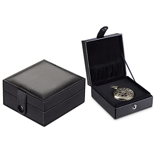 Boîte de montre de gousset en cuir synthétique SIBOSUN