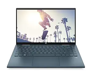 HP Pavilion x360 11th Gen Intel Core i5 14-inch(35cm) FHD, IPS, Convertible Laptop (8GB RAM/512GB SSD/Audio by B&O/Win 11/Backlit Keyboard/Alexa-Built in/MS Office/Spruce Blue/1.52 Kg) -14-dy1009tu