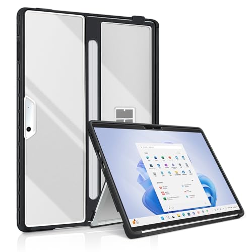 Funda Protectora para Microsoft Surface Pro8/9/10/11 13 Pulgadas, Funda Resistente Todo en uno Compatible con teclados Type Cover (Transparente)