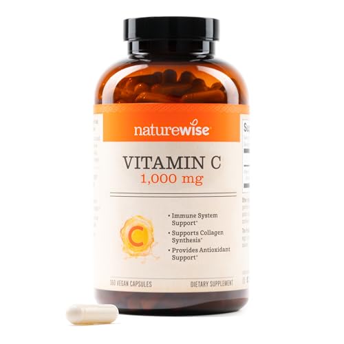 Image of NatureWise Vitamin C 1000mg Capsules - Extra Strength Vegan Vitamin C for Daily Antioxidant & Immune Support - Non-GMO, USA Manufactured - 360 Capsules[360-Day Supply]