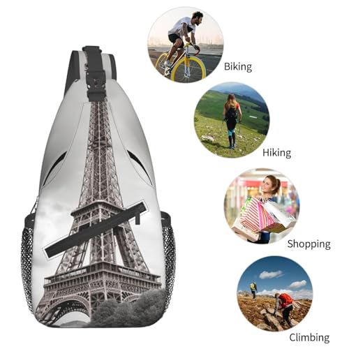 Bolso Pequeño Bandolera para Senderismo Negro miniatura 6