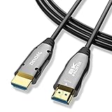8K Fiber HDMI Cable 100ft, DELONG HDMI 2.1 Fiber Optic Cable Support 8K@60Hz, 4K@120Hz, 48Gbps, eARC Compatible with PS5, Xbox,RTX 3080 3090, Roku,8K TV Black