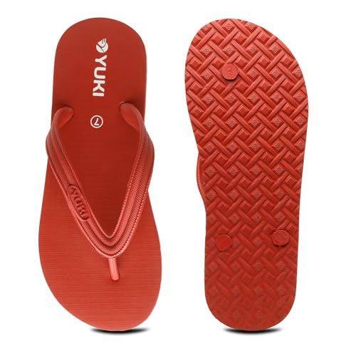 Image of YUKI Unisex Slippers | Hawai Chappal Rubber Flip Flops Slippers, Comfortable & Ultra-Light, Waterproof Non-Slip Thong