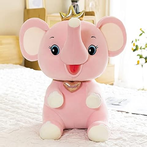 ETXDRFB Plushies,elephant toy,soft toys,elephant stuffed animal,cute plushies elephant gifts,elephant plushie soft toys for girls,Pink,40cm Cover