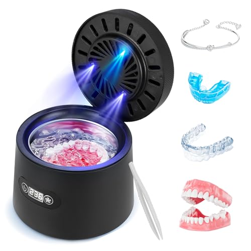 Pulitori Ad Ultrasuoni Per Protesi,45000Hz,Sterilizzazione Uv, 3 Velocità,Funzione Di...