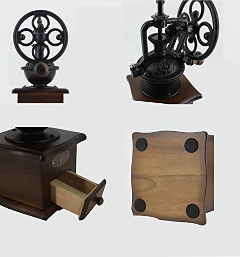 SXLCKJ Manuelle Kaffeemühle, antike Kaffeemühle mit Handkurbel aus Gusseisen, Decorati (Crusher) – Bild 5