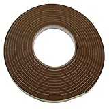 Dekton Brown Excluding Draught Tape – 5m x 10mm Foam Weather Strip with 5mm Thickness for Doors and Windows, Self-Adhesive Backing, Easy to Cut and Apply for Effective Insulation and Draft Prevention. - Image 1