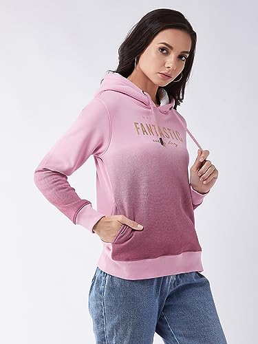 Image of Modeve Women Printed Hooded Sweatshirt for Winter