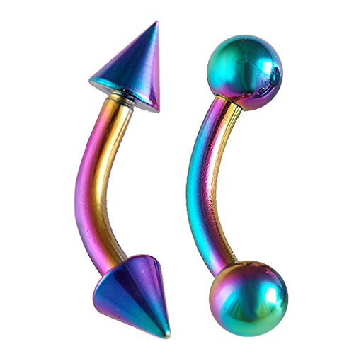 bodyjewellery��C�������O�A�C�u���[�s�A�X�X�p�C�N���b�v�����O�{�[��16 G�J�[�u�o�[�x���T�[�W�J���X�`�[��Conch���[�N���u���b�g