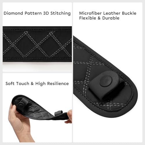 Image of GIVLEFLY Shoulder Strap Pad for Purse and Tote Bags, Soft Nylon Cushion Cover, Snap-On Protector for Flat Handbag & Crossbody Straps