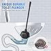uptronic Toilet Plunger with Holder, Unique Plunger with All-Angle Design, Plungers for Bathroom with Holder, Toilet Plunger Heavy Duty (Black)