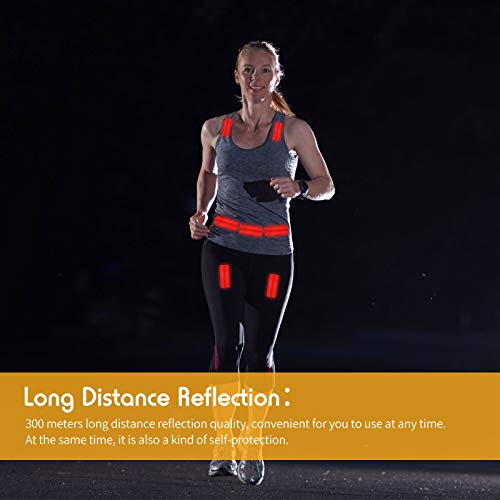 Image of (48 Pcs) Warning Reflective Safety Stickers Night Visibility Adhesive Stickers Waterproof Reflective Tape Stickers,1.18 x 3.25 Inch Compatible with Renlt Trber