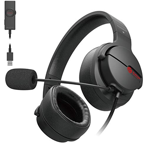 エレコム ゲーミングヘッドセット ヘッドホン  バーチャルサラウンドアダプタ付 ブラック HS-ARMA200VBK 41PJzJbpxRL.jpg