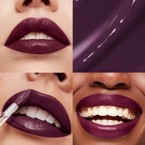 Image of REVLON ColorStay Satin Ink Crown Jewels Liquid Lipstick, Longlasting & Waterproof Lipcolor, Moisturizing Creamy Formula Infused with Black Currant Seed Oil, 036 Royal Amethyst, 0.17 fl oz.