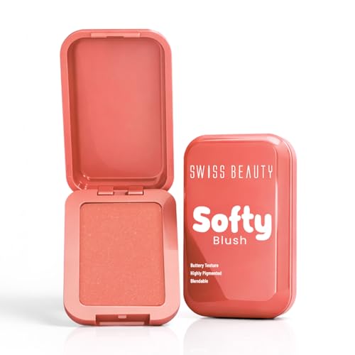 Image of Swiss Beauty Softy Blush | Buttery Texture | Blendable | Highly Pigmented | Long-Lasting | Travel-Friendly | 7g, Shade- 3. Peach