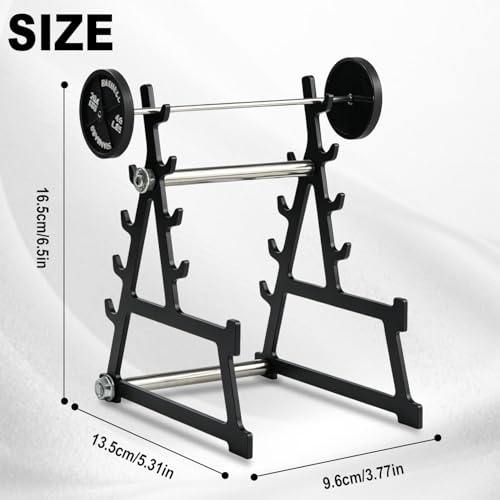 Metal Squat Rack Pen Holder with 8 Slots – Mini Barbell & Weight Blocks, Funny Desk Decor for Men Women, Cool Office Desk Accessories, Unique Pen Holder Gift for Gym Lovers Fitness Enthusiasts (Black) - Image 3