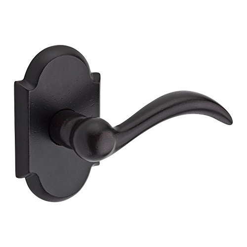 Baldwin PV.ARC.R.RAR.481.6L.DS Arch Right-Handed Arch Privacy Lever with Rustic Arch Rose, Dark Bronze