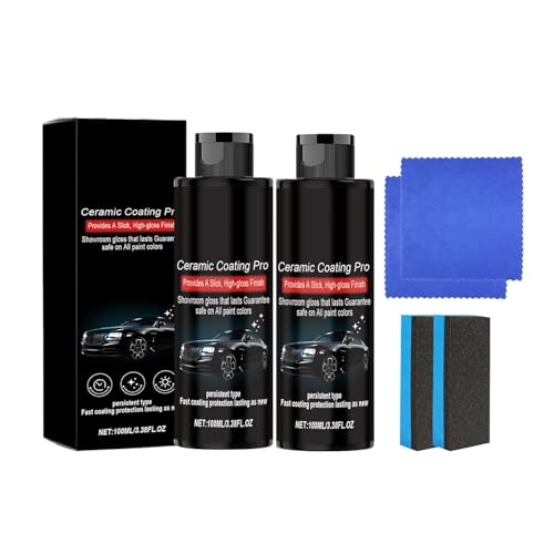 Nano Ceramic Coating Pro, Nano Quick Coat Restores, Revolutionary Nano Spray for Car Detailing, Deep Gloss Shine and Long-Lasting Polish(2Pcs)