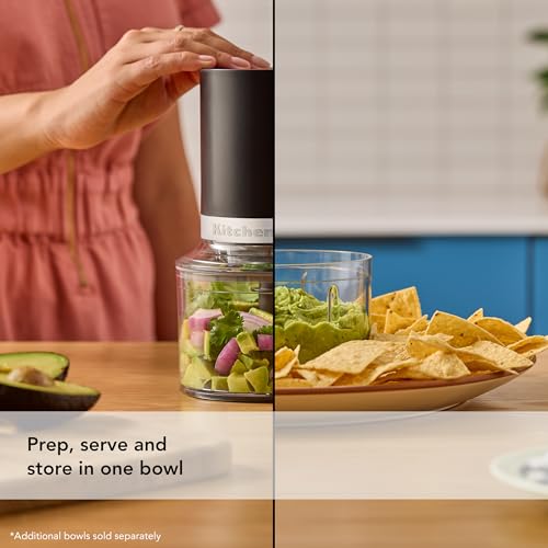 Image of KitchenAid Go Cordless Top Down Chopper - battery included, KTCR351, Black Matte (Pack of 2)