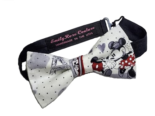 EmilyRose Couture Men's Movie Characters Bow Ties-Group 1 (Mickey in Love, Large (12 Year Olds to Adults))
