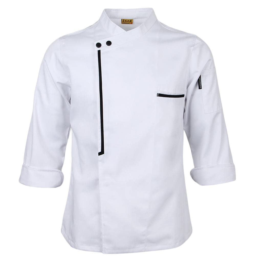 Giacche Da Chef Tinta Unita, Uniformi, Maniche a 3/4, Cappotto Traspirante E in Tessuto