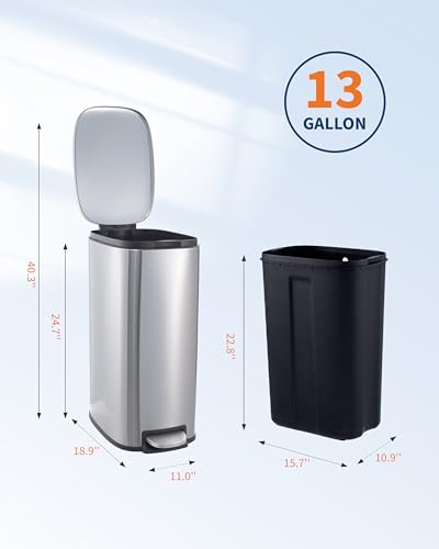 Takywep lata rectangular con pedal 13 gal miniatura 2