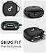 WADVCU for[Secure Lock] Soundcore Sport X20 Case Cover, Soft Silicone Protective Scratch Resistant Logo Visible Design Cover for Soundcore Sport X20 by Anker Charging Case with Carabiner-Black