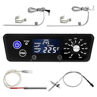 LCD Digital Thermostat Display Smoker Controller Compatible with Pit Boss Wood Pellet Grill/Smoker Pit boss Accessories Thermometer Austin XL Parts Control Board Replacement Meat Probes,Probe Sensor